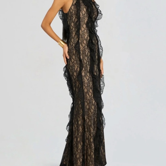 SANS FAFF Lace Evening Dress in Black (NWT) - Picture 4 of 9